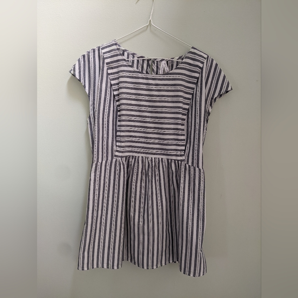 Cotton Striped Seraphine Maternity/Nursing Top_US size 4